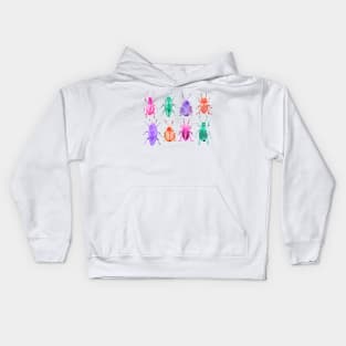 Watercolor Beetles Kids Hoodie